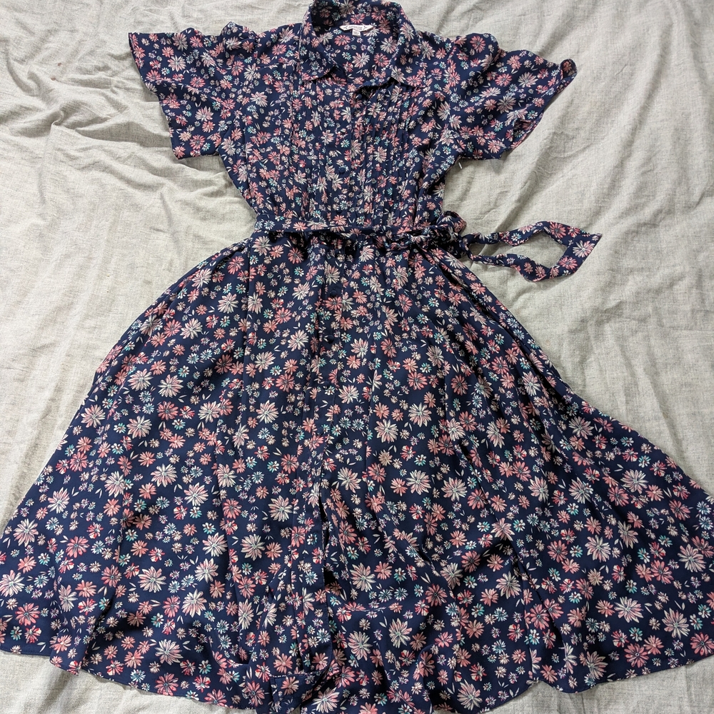 Nanette Lepore Navy Floral Dress